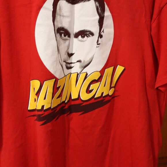 Big Bang Theory Bazinga Sheldon Red T-Shirt XL Ripple Junction Pop Culture - Picture 5 of 10